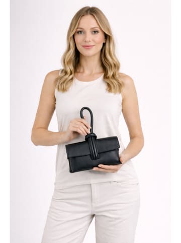 ORE10 Leren handtas zwart - (B)23 x (H)13 x (D)6 cm