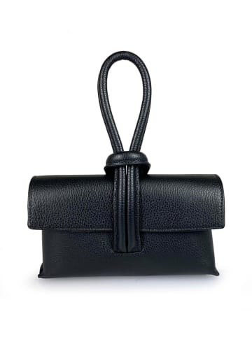 ORE10 Leder-Henkeltasche in Schwarz - (B)23 x (H)13 x (T)6 cm