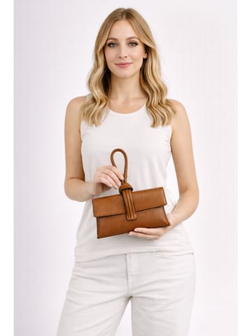 ORE10 Leder-Henkeltasche in Hellbraun - (B)23 x (H)13 x (T)6 cm