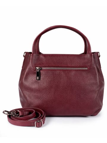 Florence Bags Leder-Henkeltasche "Wesa" in Bordeaux - (B)33 x (H)20 x (T)16 cm