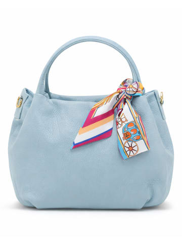 Florence Bags Leren handtas "Wesa" lichtblauw - (B)33 x (H)20 x (D)16 cm