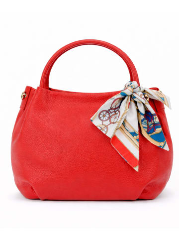 Florence Bags Leder-Henkeltasche "Wesa" in Rot - (B)33 x (H)20 x (T)16 cm