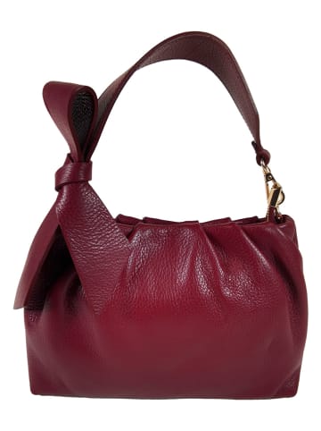 ORE10 Leder-Umhängetasche "Movar" in Bordeaux - (B)26 x (H)18 x (T)5 cm