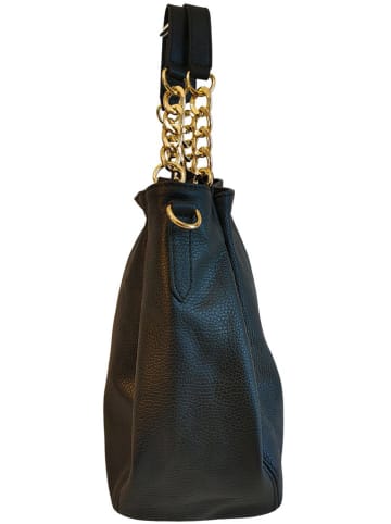 ORE10 Leren shopper zwart - (B)27 x (H)45 x (D)15 cm