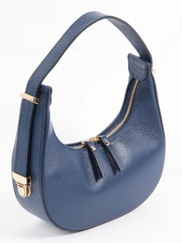 Florence Bags Leren schoudertas "Tim" donkerblauw - (B)23 x (H)12 x (D)7,5 cm