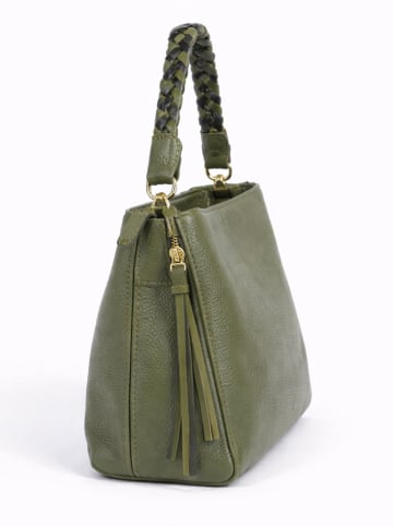 Florence Bags Leren handtas "Hoppo" kaki - (B)32 x (H)26 x (D)11 cm