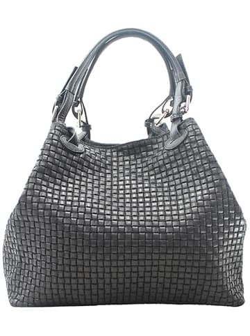 ORE10 Leren handtas zwart - (B)34 x (H)29 x (D)18 cm