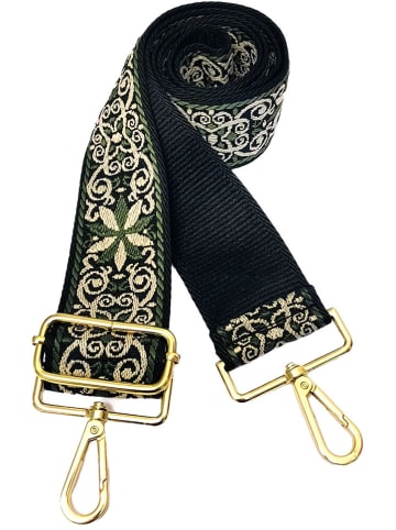 ORE10 Umhängeriemen "Square" in Schwarz/ Khaki - (L)120 cm