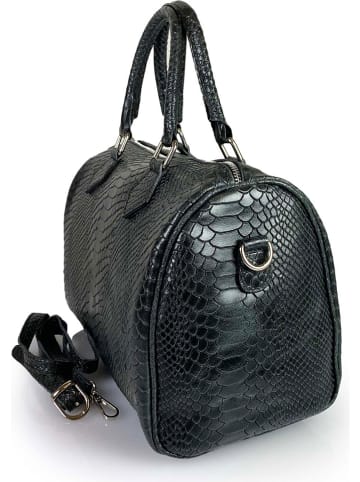 Florence Bags Leder-Henkeltasche in Schwarz - (B)30 x (H)22 x (T)17 cm