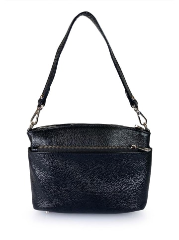 Florence Bags Leder-Schultertasche "Gioa" in Schwarz - (B)24 x (H)16 x (T)6 cm