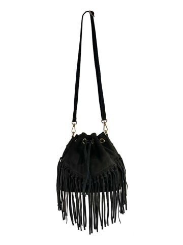 Florence Bags Skórzana torebka "PD" w kolorze czarnym - 27 x 30 x 6 cm