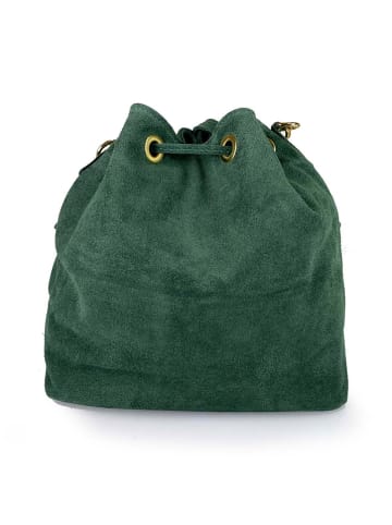 Florence Bags Leder-Umhängetasche "PD" in Grün - (B)27 x (H)30 x (T)6 cm