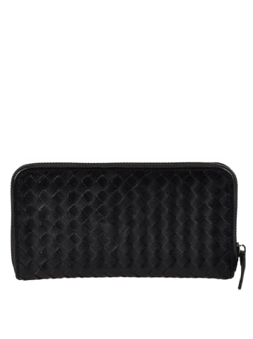 Florence Bags Leder-Geldbörse "Le Mans" in Schwarz - (B)20 x (H)11 x (T)2 cm