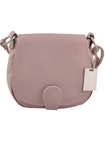 Florence Bags Skórzana torebka "Gisstel" w kolorze jasnoróżowym - 19 x 17 x 5 cm