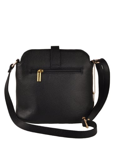 Florence Bags Leder-Umhängetasche "Larissa" in Schwarz - (B)26 x (H)21 x (T)12 cm
