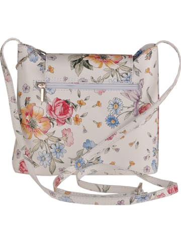 Florence Bags Leren schoudertas "Sabu" crème/meerkleurig - (B)23 x (H)20 x (D)6 cm