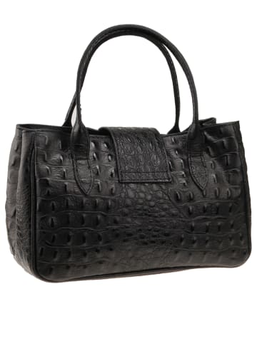 Florence Bags Leren handtas "Cursa" zwart - (B)26 x (H)17 x (D)12 cm