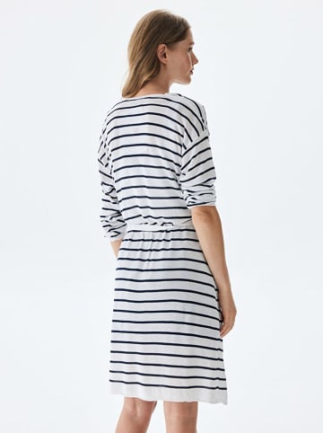 LTB Cardigan "Kecasa" in Weiß/ Dunkelblau