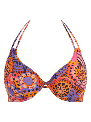 Freya Bikini-Oberteil "Santiago nights" in Lila/ Pink/ Orange
