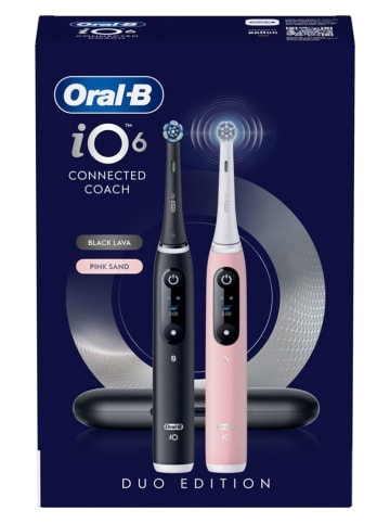 Oral-B 2tlg. Set: Elektr. Zahnbürsten "Oral-B iO Series 6" in Rosa/ Schwarz