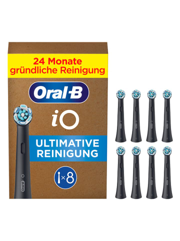 Oral-B 8er-Set: Ersatz-Bürstenköpfe "iO Ultimative Reinigung" in Schwarz