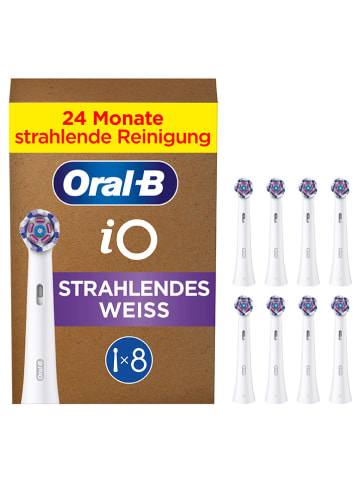 Oral-B 8er-Set: Ersatz-Bürstenköpfe "iO Radiant White" in Weiß