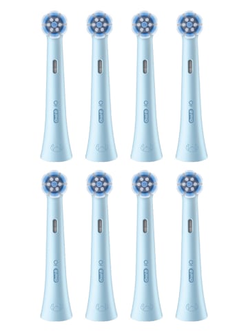 Oral-B 8-delige set: opzetborstels "iO Kids Stitch" lichtblauw