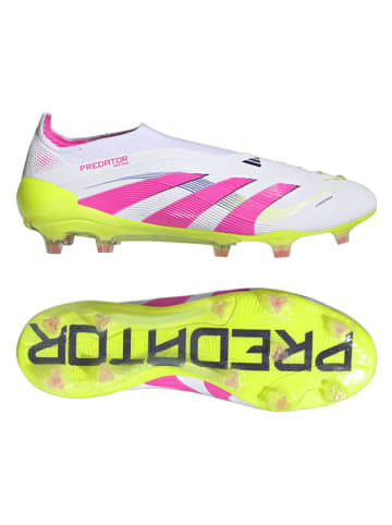 adidas Nocken-Fußballschuhe "Predator Elite FG" in Weiß/ Pink/ Gelb
