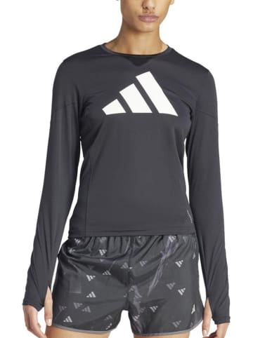 adidas Hardlooplongsleeve "Run It" antraciet/zwart