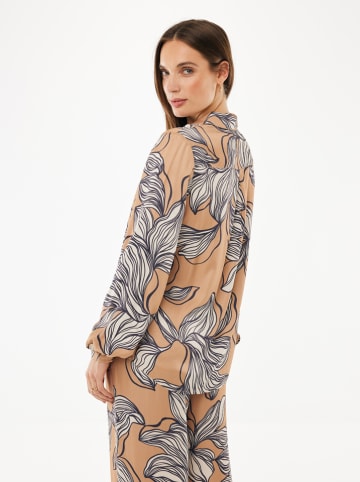 Mexx Bluse in Hellbraun/ Schwarz