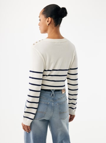 Mexx Trui "Aster" wit/donkerblauw