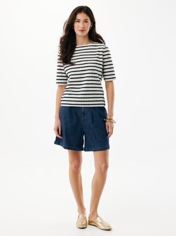 Mexx Shirt in Weiß/ Dunkelblau