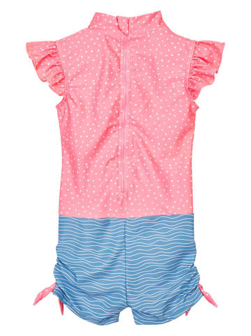 Playshoes Badeanzug "Krebs" in Rosa/ Hellblau