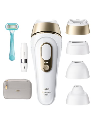 Braun IPL ontharingsapparaat "Silk-expert Pro IPL PL5412" wit/goudkleurig