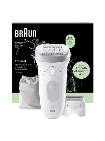 Braun Epilierer "Silk-épil 7 SE7-041" in Weiß/ Grau
