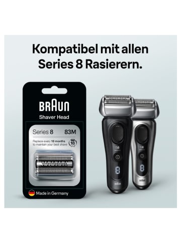 Braun Wymienna głowica goląca "Series 8" w kolorze srebrnym