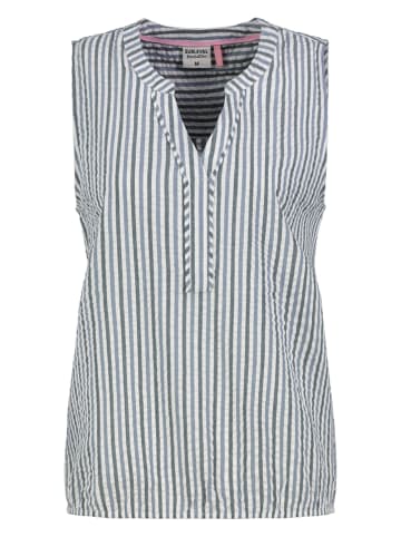 Sublevel Blousetop lichtblauw/grijs