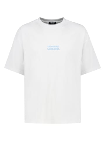Sublevel Shirt wit/lichtblauw