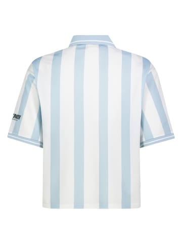 Sublevel Shirt in Weiß/ Hellblau