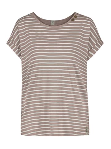 Sublevel Shirt in Taupe/ Weiß