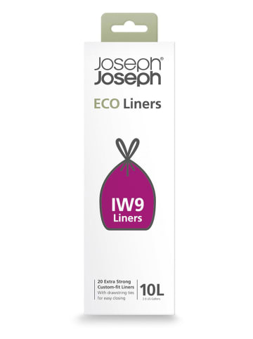 JosephJoseph Worki "Eco IW9" w kolorze szarym na śmieci - 20x 40 l