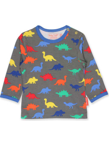 Toby Tiger Longsleeve in Grau/ Bunt