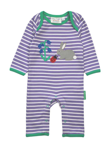 Toby Tiger Overall in Lila/ Grün/ Weiß