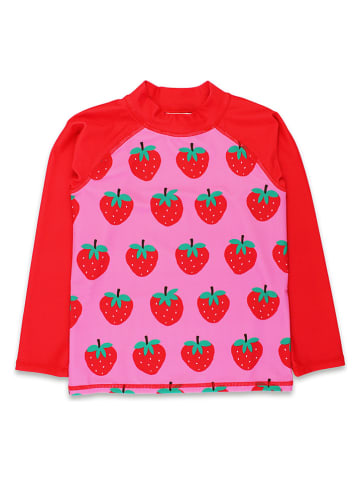 Toby Tiger Badeshirt in Pink/ Rot