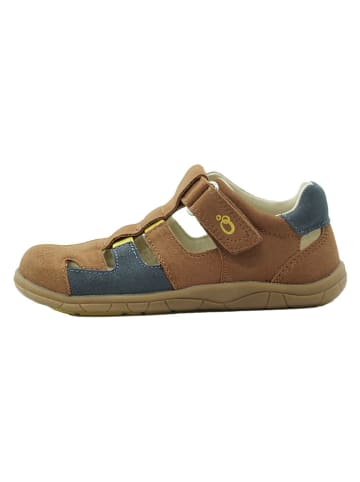 lamino Leren barefootenkelsandalen lichtbruin