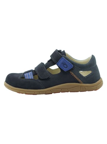 lamino Leren barefootenkelsandalen donkerblauw
