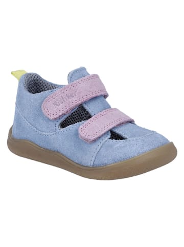 Richter Shoes Skórzane buty barefoot "Samy" w kolorze błękitnym