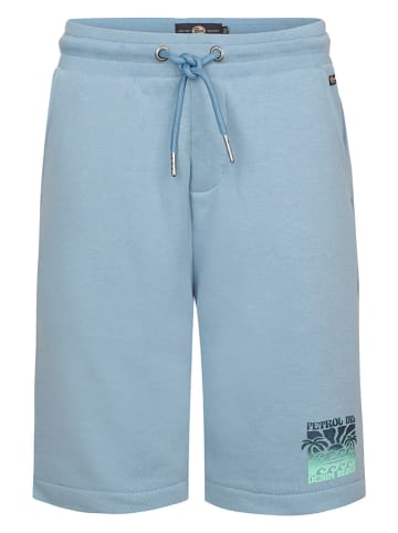 Petrol Industries Sweatshort lichtblauw