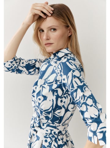 More & More Kleid in Dunkelblau/ Creme