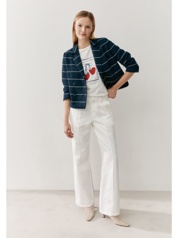 More & More Blazer donkerblauw/wit